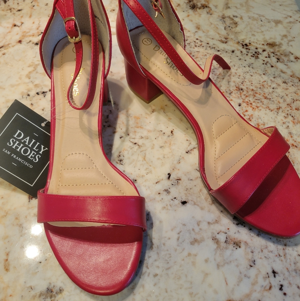 Red Strappy Heels